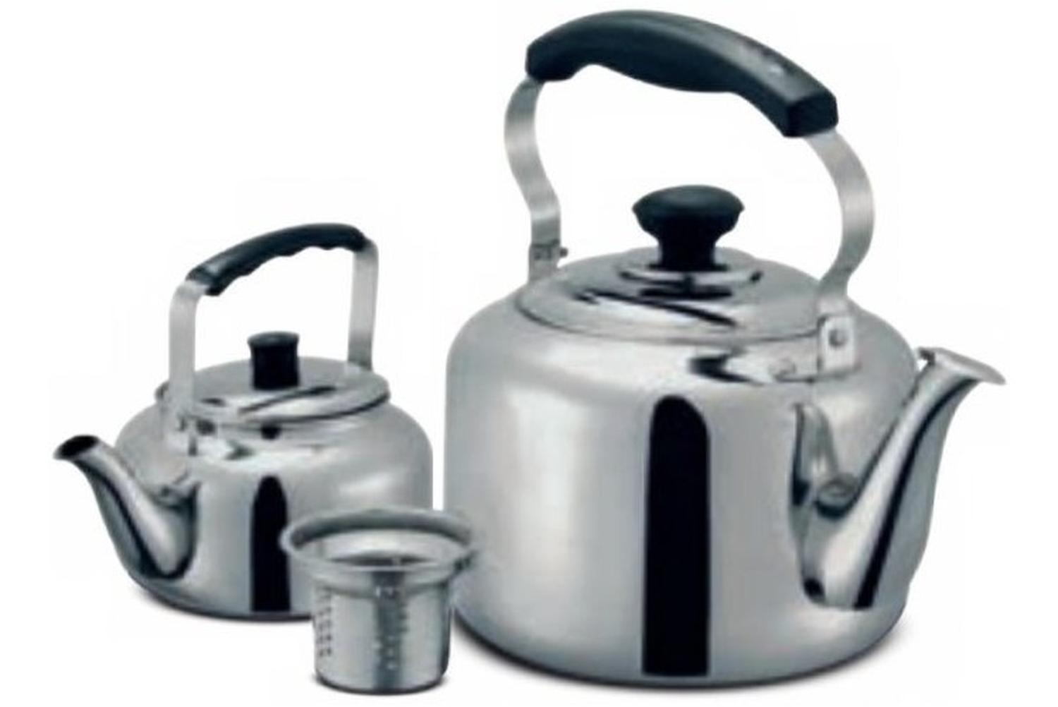 Set Teteras De Acero 3 Lt + 1 Lt